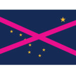 Viisi ehdotusta miltä Alaskan lippu voisi näyttää jos osavaltio olisi suomalaisten asuttama